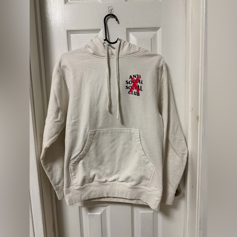 Anti Social Social Club Cream Pink Cancelled Hoodie UNISEX SIZE SMALL